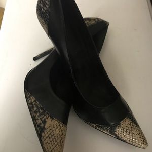 Kelsi Dagger Black and Leopard Heels